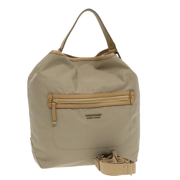 Burberry Blue Label Shoulder Bag Nylon Beige